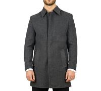 Men's Overcoat Classic Collar Wool Blend Classic Trench Coat Winter Jacket - Grey 5XL