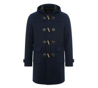 TruClothing Men's Classic Toggle Fastener Hooded Duffle Coat - Navy - Medium