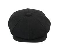 TruClothing Men's Classic Wool Blend Newsboy Hat Flat Cap in Black | Size: 20 inches TruClothing Black 20 inches