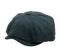TruClothing Men's Herringbone Newsboy Classic Flat Cap - Olive
