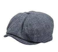 TruClothing Men's Herringbone Newsboy Hat Classic Wool Blend Flat Cap