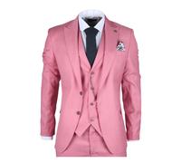 TruClothing Men's James 3 Piece Suit in Pink | Size: 44R TruClothing Pink 44R