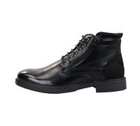 TruClothing Men's Lace Up Ankle Boots Combat Biker Shoes Black Brown - Black 12 UK