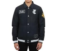 TruClothing Men's Leather Varsity Letterman Bomber Jacket - Medium