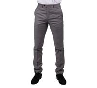 TruClothing Mens Light Grey Trousers Classic Stitch Wedding Summer Prom Classic Grooms - Grey 38