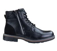 TruClothing Mens Military Boots Laced Black Brown Side Zip Retro Punk Casual - Black 7 UK