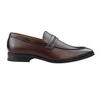 TruClothing Men's Moccasin Loafers Shoes Leather Lined Slip On Smart Formal Shoe Black Brown - Brown 11 UK