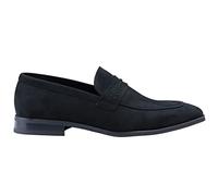 TruClothing Men's Moccasin Loafers Shoes Leather Lined Slip On Suede Smart Formal Shoe Black Brown - Black 12 UK