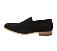 TruClothing Men's Moccasin Loafers Shoes Slip On Lightweight Suede Formal Shoe - Black 6 UK