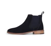 TruClothing Men's Navy Suede Leather Slip On Chelsea Ankle Boots - Navy 8