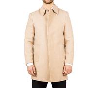 TruClothing Men's Overcoat Classic Collar Wool Blend Classic Trench Coat Winter Jacket - Beige 4XL