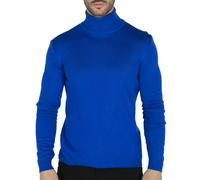 TruClothing Men's Polar Neck Jumper Roll Neck High Turtle Neck Light Weight - Blue - 2XL