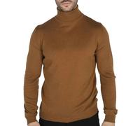 TruClothing Men's Polar Neck Jumper Roll Neck High Turtle Neck Light Weight - Camel - Small