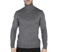 TruClothing Men's Polar Neck Jumper Roll Neck High Turtle Neck Light Weight - Charcoal - Small