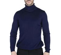 TruClothing Men's Polar Neck Jumper Roll Neck High Turtle Neck Light Weight - Navy - Large