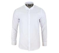 TruClothing Men's Round Club Collar Button Shirt in White | Size: 44S TruClothing White 44S