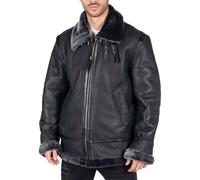 TruClothing Men's Sheepskin B3 Aviator Jacket in Black | Size: Medium TruClothing Black M