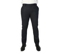TruClothing Men's Trousers Navy Blue Wool Blend Tweed Casual Formal Pants - Navy 40