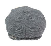 TruClothing Men's Tweed Newsboy Cap Peaky Baker Flat Check Hat - X-Large - Grey