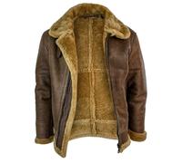 TruClothing Men's Vintage Sheepskin RAF Pilot Flying Jacket Tan | Size: Small TruClothing Tan S