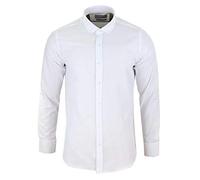TruClothing Mens White Nehru Club Removable Collar Button Shirt Slim Regular Fit - Club Collar Regular XL