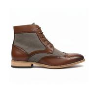 TruClothing Men's Wingtip Brogue Ankle Boots Leather Lined Chukka Dress Shoes in Brown | Size: 10 TruClothing Brown 10