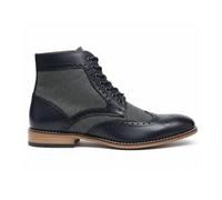 TruClothing Men's Wingtip Brogue Ankle Boots Leather Lined Chukka Dress Shoes in Navy | Size: 9 TruClothing Navy 9