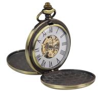 TruClothing Pocket Watch Mechanical Skeleton 1920's Original Classic - Gold One Size