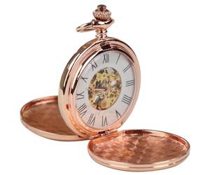 TruClothing Pocket Watch Mechanical Skeleton 1920's Original Classic - Rose One Size