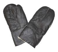 TruClothing Unisex Genuine Sheepskin Mittens Winter Warm Real Shearling Leather Gloves Thick Wool Lining - Cream S