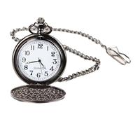 TruClothing Silver Gold Rose 1920's Classic Pocket Watch & Chain Vintage Retro