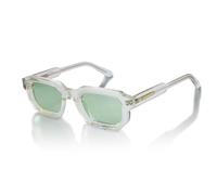 TruClothing Sunglasses Bold Geometric Frame Rectangle Polarized UV Protection Unisex Eyewear - Clear