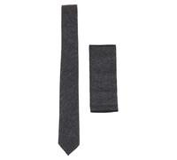 TruClothing Tie Pocket Square Tweed Pin Stripe in Grey TruClothing Grey One Size