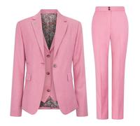 TruClothing TP-16 - Women's 3 Piece Plain Pink Suit - UK 12