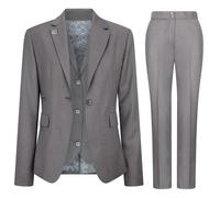 TruClothing TPW-15 - Women's 3 Piece Plain Grey Suit - UK 20