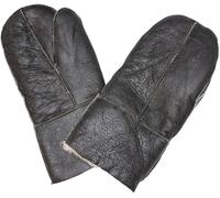 TruClothing Unisex Genuine Sheepskin Mittens Winter Warm Real Shearling Leather Gloves Thick Wool Lining - Cream S