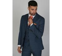 TruClothing Viceroy - Men's Blue Check Blazer - 48