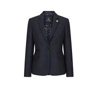 TruClothing Women Black Blazer Waistcoat Tweed Herringbone Wool Classic Smart Casual Vintage 1920s - Black 16