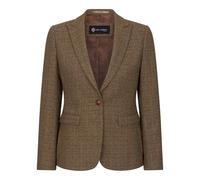 TruClothing Women's Blazer Brown Tweed Tailored Fit Formal Jacket