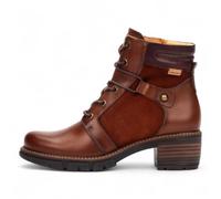 TruClothing Women's Cuero Brown Zipped Lace Up Leather Heel Ankle Boots