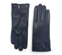 TruClothing Women's Genuine Leather Gloves Touchscreen Sheepskin Soft Wool Lining with Decorative Buttons - Black XL