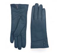 TruClothing Women's Genuine Leather Gloves Touchscreen Sheepskin Soft Wool Lining with Decorative Buttons - Teal XL