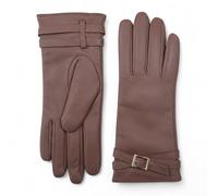 TruClothing Women's Genuine Leather Gloves Wool Lining Soft Sheepskin Adjustable Wrist Buckle - Nude S