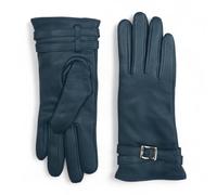 TruClothing Women's Genuine Leather Gloves Wool Lining Soft Sheepskin Adjustable Wrist Buckle - Teal M