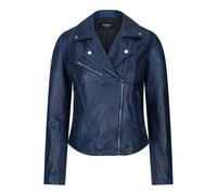 TruClothing Women's Leather Biker Jacket Cross Zip Tan Brown Black Red Yellow - Blue - UK 10