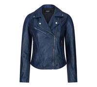 TruClothing Women's Leather Biker Jacket Cross Zip Tan Brown Black Red Yellow - Blue - UK 12