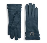 TruClothing Women's Leather Gloves Wool Lining Sheepskin Adjustable Wrist Buckle in Teal | Size: Medium TruClothing Teal M