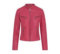 TruClothing Women's Real Leather Classic Racer Style Slim Fit Biker Jacket in Fuchsia | Size: 24 TruClothing Fuchsia 24