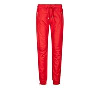 TruClothing Womens Real Leather Jogger Jeans Trousers Elasticated Casual Retro 1980s - Red 14
