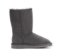 TruClothing Women's Sheepskin Suede Winter Plush Lined Slip-On Ankle Winter Boots - Grey 5